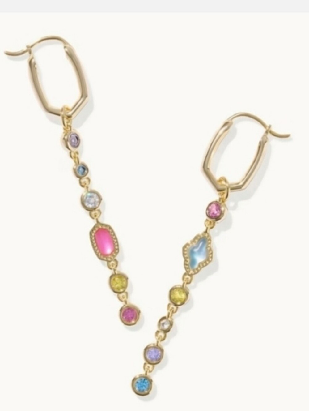 Kendra Scott Mini Elisa and Abbie Gold Convertible Huggie New